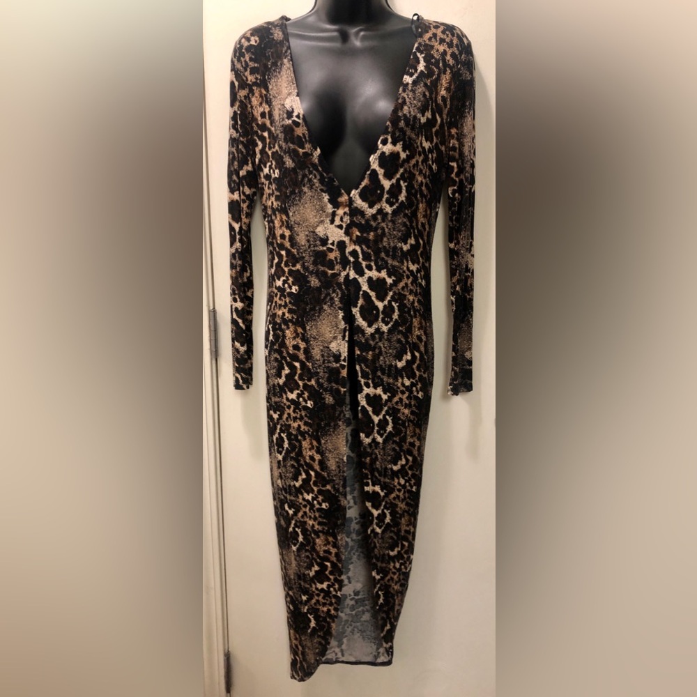 POETRY - Animal Print,Long Sleeve Duster